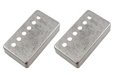 Allparts Electric Guitar 50mm String Spacing Humbucker Pickup Cover Set (Antique Nickel)