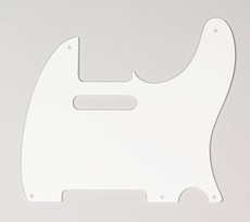 Allparts Electric Guitar 5-Hole 1-Ply Pickgaurd for Fender Telecaster Style Guitars (Parchment)