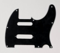 Allparts Electric Guitar 8-Hole 3-Ply Pickgaurd for Fender Telecaster SS Style Guitars (Black)