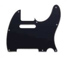 Allparts Electric Guitar 8-Hole 3-Ply Pickgaurd for Fender Telecaster Style Guitars (Black)