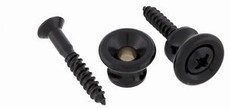Allparts Electric Guitar Gibson Style Strap Buttons (Black)