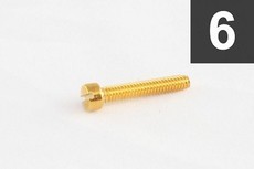 Allparts Electric Guitar Humbucker Pickup Pole Piece Screws - Gold (Pack of 6)