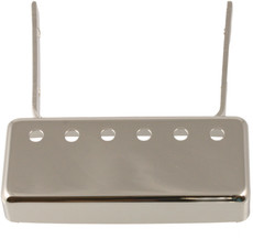 Allparts Electric Guitar Metal Humbucker Neck Pickup Cover for Johnny Smith Style Pickups with Bracket (Nickel)