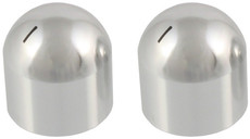 Allparts Guitar 11/16 Inch Aluminum Push-On Bullet Control Knobs with Black Indicator (Silver)