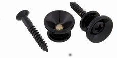 Allparts Guitar and Bass Strap Buttons - Black (Pack of 30)