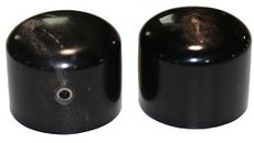 Allparts Guitar Solid Shaft Water Buffalo Horn Dome Control Knob Set with Set Screw (Black)