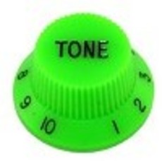 Allparts Guitar Split Shaft Plastic Top Hat Tone Control Knob Set for Fender Stratocaster Style Guitars (Green)