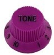 Allparts Guitar Split Shaft Plastic Top Hat Tone Control Knob Set for Fender Stratocaster Style Guitars (Purple)