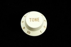 Allparts Guitar Split Shaft Plastic Top Hat Tone Control Knob Set for Fender Stratocaster Style Guitars (White)
