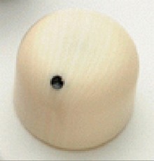 Allparts Guitar Split Shaft Simulated Ivory Dome Control Knob Set with Black Indicator (Natural)