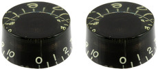 Allparts Guitar Split Shaft Vintage Speed Control Knob Set with 0-10 Indicators (Black)