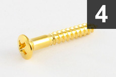 Allparts Guitar Strap Button Screws - Gold (Pack of 4)