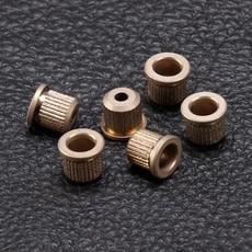 Allparts Guitar String Ferrules Set of 6 (Aged Chrome)