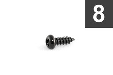 Allparts Guitar Truss Rod Cover Phillips Screws - Black (Pack of 8)