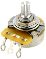 CTS 250K Split Shaft Left-Handed Vintage Style Audio Potentiometer (Nickel)