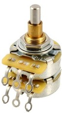 CTS 500K and 500K Solid Shaft Stacked Concentric Audio Potentiometer (Nickel)