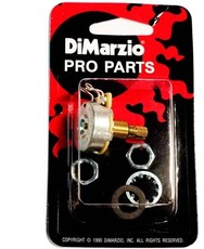 DiMarzio EP1201L 500K Long Shaft Custom Taper Potentiometer (Inc. Mounting Hardware)