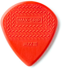 Dunlop 471P3N Maxi-Grip Jazz III Nylon Guitar Pick (Red)