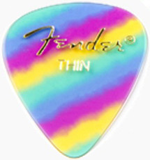 Fender 351 Shape Graphic Thin Pick (Rainbow)