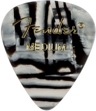 Fender 351 Shape Graphic Zebra Medium Pick (Zebra)