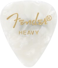 Fender 351 Shape Premium Moto Heavy Guitar Pick (White)