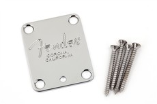 Fender American Series Guitar Neck Plate with Fender Corona Stamp (4 Bolt)