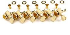 Fender Locking 6 In-Line Electric Guitar Machine Heads for Stratocaster and Telecaster (Gold)