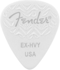 Fender Wavelength 351 Extra-Heavy 1.20mm Celluloid Pick (White)