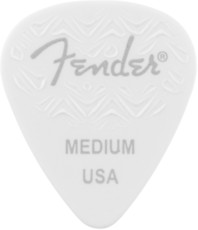 Fender Wavelength 351 Medium .71mm Celluloid Pick (White)