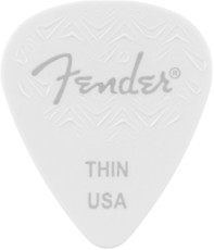 Fender Wavelength 351 Thin .46mm Celluloid Pick (White)