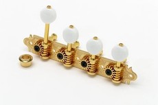 Gotoh Mandolin F Style Reverse Tuning Machine Heads Set with Round Buttons (Gold)