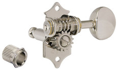 Gotoh SE700 SE Series Guitar 3 A-Side Open Gear Machine Heads Set with Metal Oval Button (Nickel)