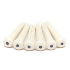Graphtech PP-1122-00 TUSQ Traditional Acoustic Guitar Bridge End Pins (White with Black Dot)