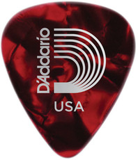 Planet Waves 1CRP6 Classic Celluoid Heavy Pick (Red Pearl)
