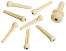 Planet Waves PWPS12 Plastic Bridge and End Pin Set of 7 (Ivory with Ebony Dot)