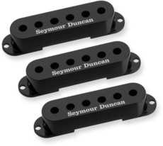 Seymour Duncan Stratocater Pickup Covers with Logo - Set (Black)