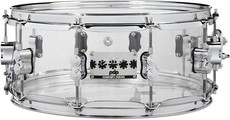 PDP Chad Smith Signature 6x14 Inch Acrylic Snare Drum (Transparent)