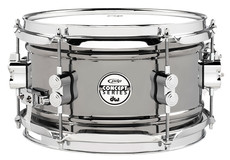 PDP PDSN0610BNCR Concept Series 6 x 10 Inch Black Nickel over Steel Snare Drum with Chrome Hardware