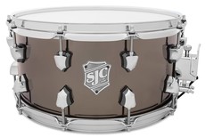 SJC Drums Apollo 14x7 Inch Black Nickel Over Brass Snare Drum with Satin Hardware