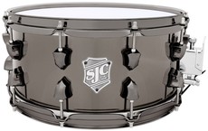 SJC Drums Dudley 14x6.5 Inch Black Nickel Over Steel Snare Drum with Black Nickel Hardware