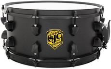 SJC Drums Josh Dun Crowd Signature 14x6.5 Inch Snare Drum with Black Powder Hardware (Black)