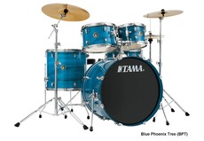 Tama RC52KH6 Rhythm Mate 5pc Limited Edition Acoustic Drum Kit - Blue Phoenix Tree (10 12 14 16 14 22 Inch)