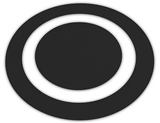 Kickport D-Pad Black Eye Bass Drum Impact Pad (Black and White)