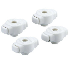 Tama QC8WB4 Quick-Set Cymbal Mate Cymbal Nut - White (Pack of 4)