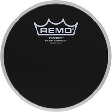 REMO PS-0406-MP 06 Inch Pinstripe Ebony Crimplock Marching Tenor Batter Drum Head