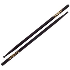 Zildjian Hickory Series 7A Wood Tip Black Drum Stick (Black)