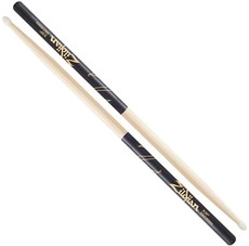Zildjian Z7AND Dip Series 7A Nylon Black Dip Drum Sticks (Black and Natural)