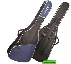 Pro-Lok Orion 5mm 3/4 Classic Acoustic Guitar Gig Bag (Black and Blue)