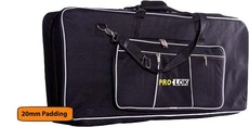 Pro-Lok PKB-K20-61 20mm Padded 61-Key Keyboard Gig Bag (Black)