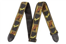 Fender 2 Inch Monogrammed Guitar Strap (Black, Yellow and Brown)